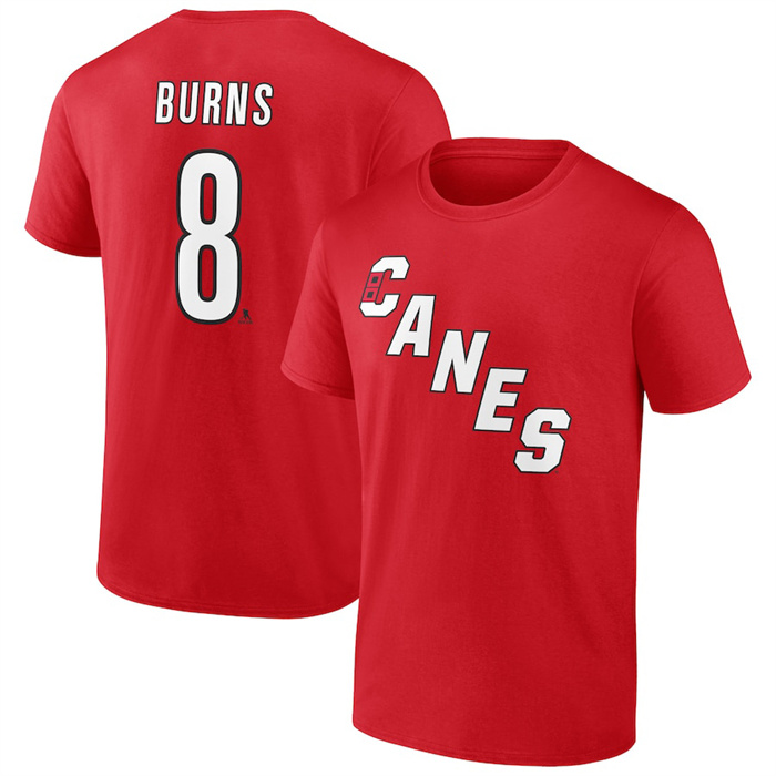 Men's Carolina Hurricanes #8 Brent Burns Red T-Shirt